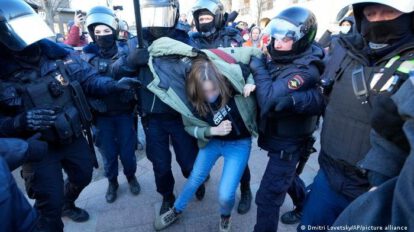 Protestas en Rusia contra la invasión en Ucrania