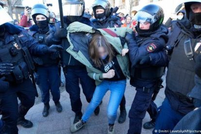Protestas en Rusia contra la invasión en Ucrania