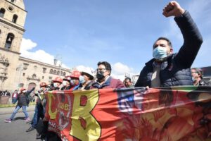 Movilizaciones de la COB en protesta por la justicia