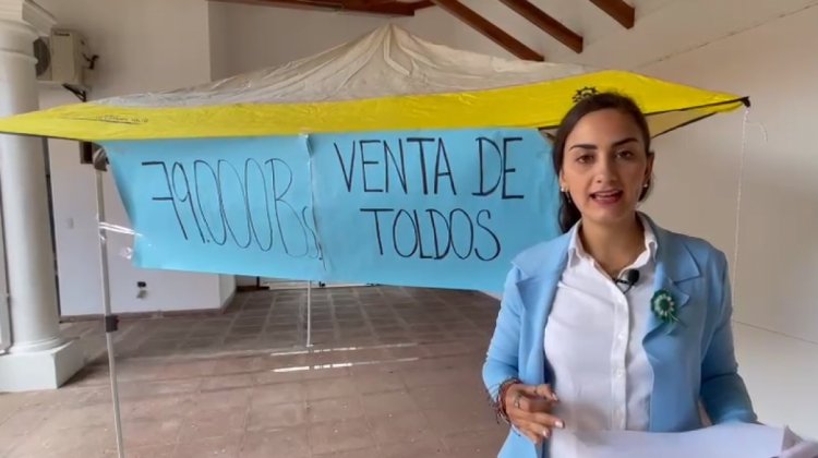 Sobreprecio en compra de toldos denunciado por Luisa Nayar
