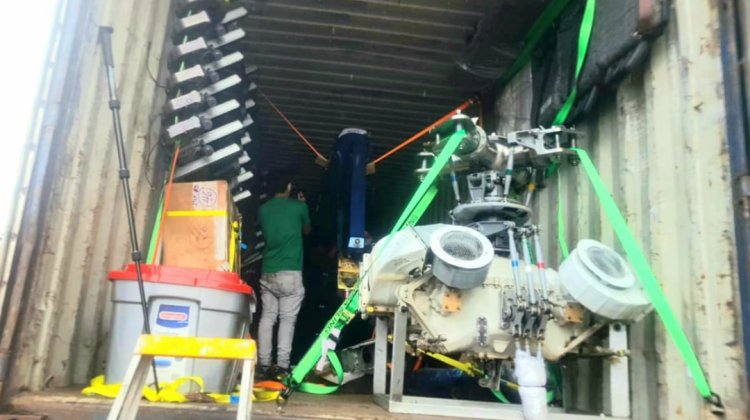 Helicóptero decomisado por la Aduana Nacional