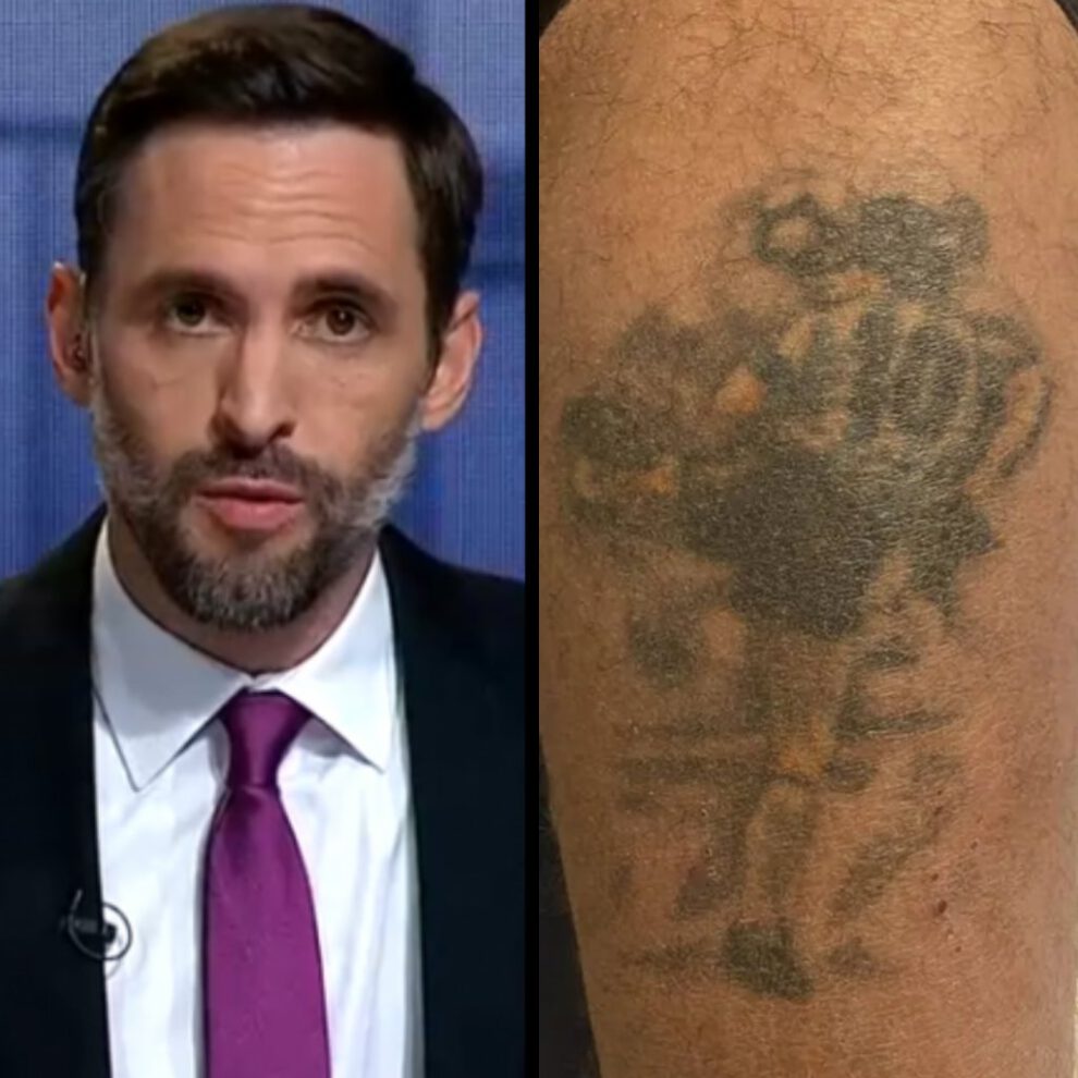 Tatuaje de Maradona en la pierna de Juan Zamudio