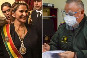 traslado de la Medalla Presidencial antes de la posesión de Áñez