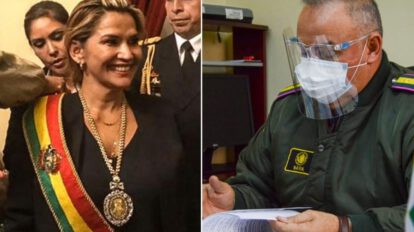 traslado de la Medalla Presidencial antes de la posesión de Áñez