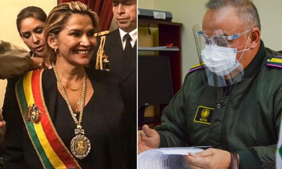 traslado de la Medalla Presidencial antes de la posesión de Áñez