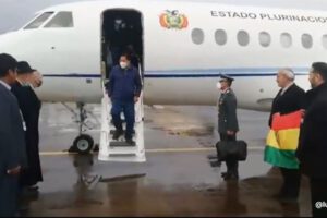 Luis Arce en Chile para la posesión de Gabriel Boric