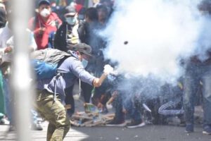 Protestas de maestros en La Paz