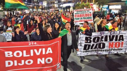 Repostulación de Evo Morales en Bolivia