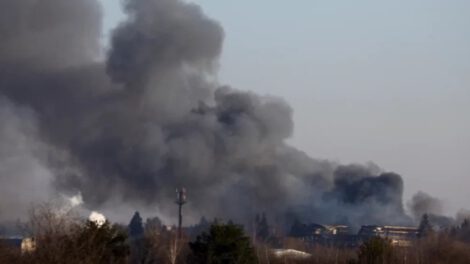 Fábrica de repuestos para aviones en Ucrania destruida por tropas rusas