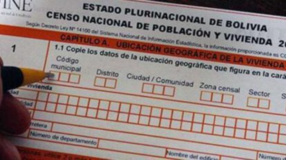 Censo de Población y Vivienda en Bolivia