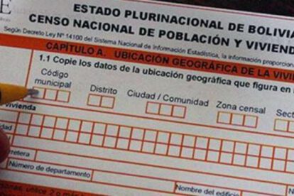 Censo de Población y Vivienda en Bolivia