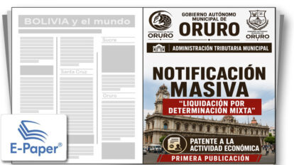 Patente a la actividad económica - Gobierno Autónomo Municipal de Oruro