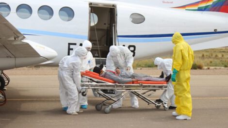 Simulacro coronavirus Oruro en el Aeropuerto Internacional
