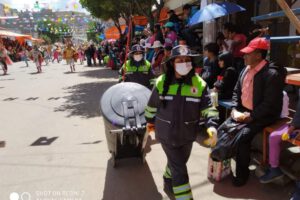 EMAO aseo Oruro en el Carnaval
