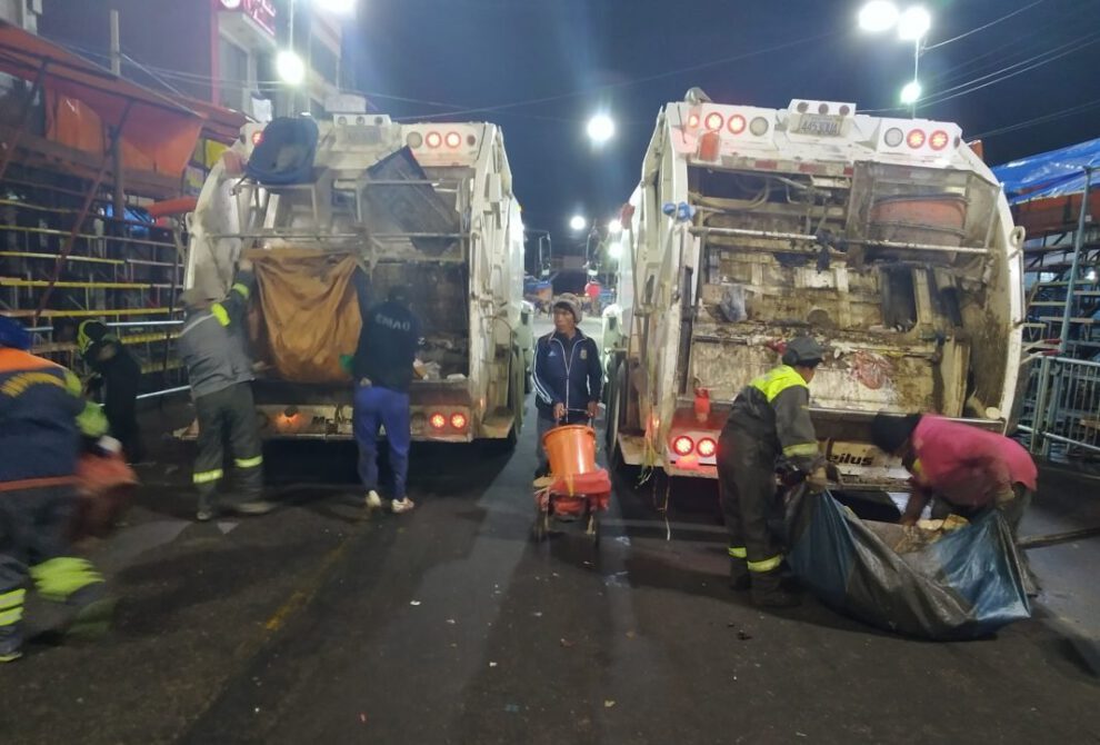 EMAO recolectó residuos sólidos en la ruta del carnaval