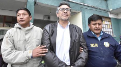 Momento de la aprehensión de Gustavo Torrico