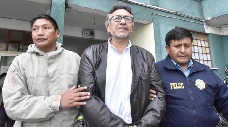 Momento de la aprehensión de Gustavo Torrico