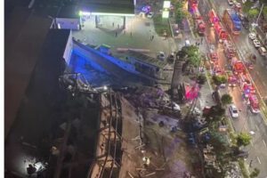 Hotel en cuarentena se derrumba dejando 70 personas atrapadas
