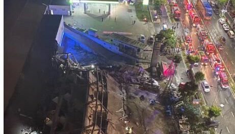 Hotel en cuarentena se derrumba dejando 70 personas atrapadas