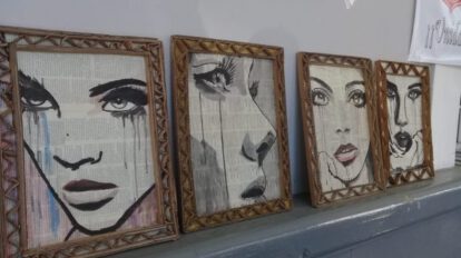 Obras de arte expuestas en homenaje al Día Internacional de la Mujer