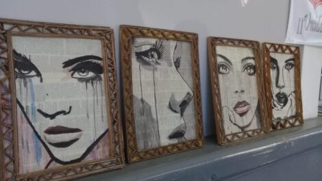 Obras de arte expuestas en homenaje al Día Internacional de la Mujer