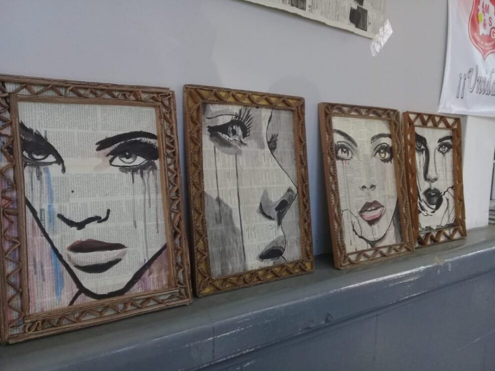Obras de arte expuestas en homenaje al Día Internacional de la Mujer