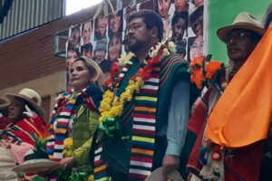 Presentación de la alianza Juntos de Jeanine Áñez y Samuel Doria Medina