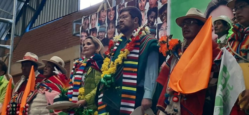Presentación de la alianza Juntos de Jeanine Áñez y Samuel Doria Medina