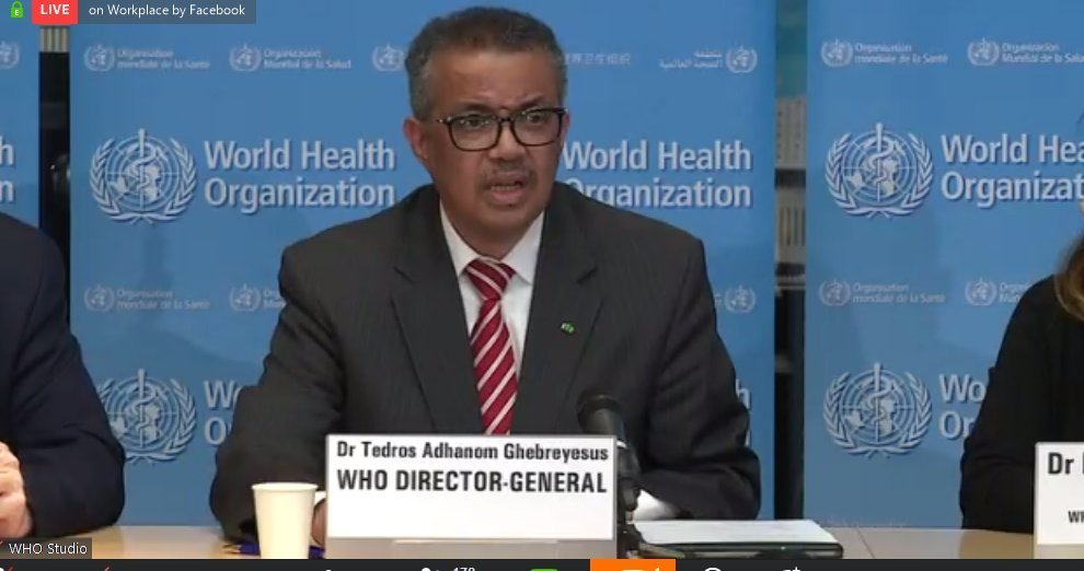 Coronavirus pandemia global declarado por la OMS