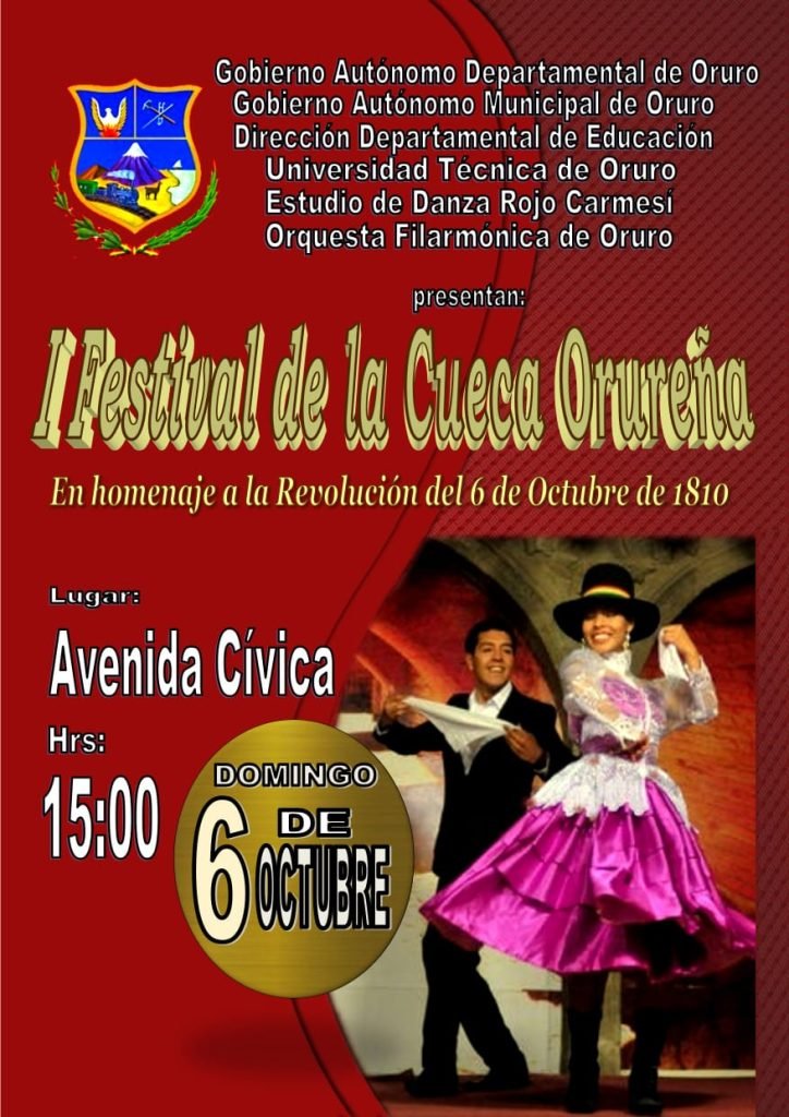 Festival de la Cueca Orureña en homenaje a la revolución del 6 de Octubre de 1810