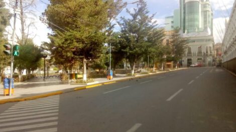 Covid-19 en Bolivia: calles vacías en Oruro
