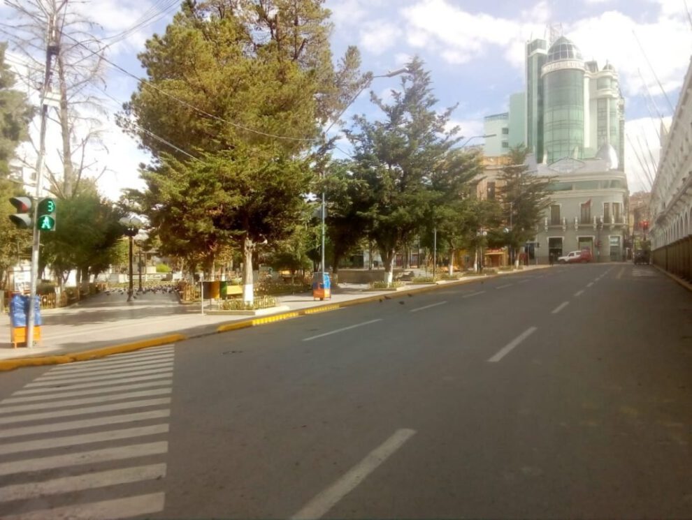 Covid-19 en Bolivia: calles vacías en Oruro