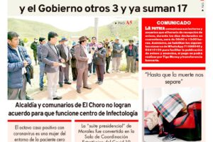 Portadas impresas del 20 de marzo de 2020