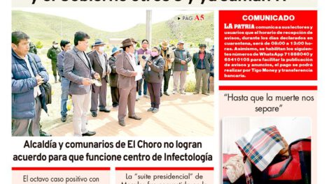 Portadas impresas del 20 de marzo de 2020