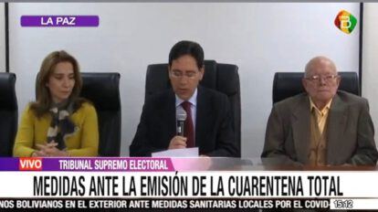 Suspensión de elecciones generales en Bolivia debido a la cuarentena total