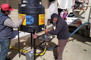 Lavamanos móviles Oruro para prevenir Covid-19