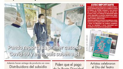 Edición PDF La Patria del 29 de marzo de 2020