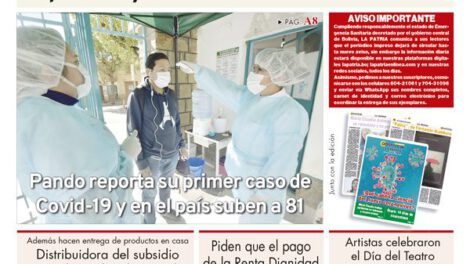 Edición PDF La Patria del 29 de marzo de 2020