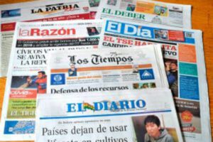 Diarios de Bolivia en riesgo de colapsar