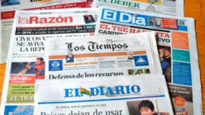 Diarios de Bolivia en riesgo de colapsar