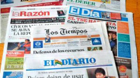 Diarios de Bolivia en riesgo de colapsar