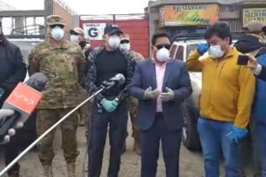 Cierre de paso Tambo Quemado por el gobernador Zenón Pizarro
