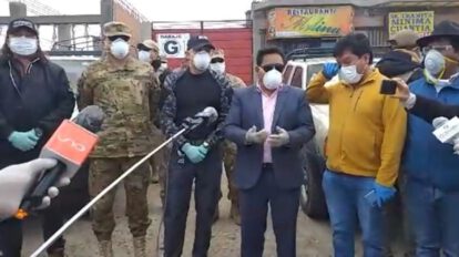 Cierre de paso Tambo Quemado por el gobernador Zenón Pizarro