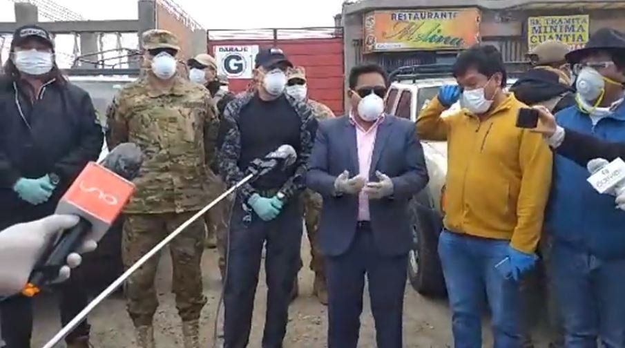 Cierre de paso Tambo Quemado por el gobernador Zenón Pizarro