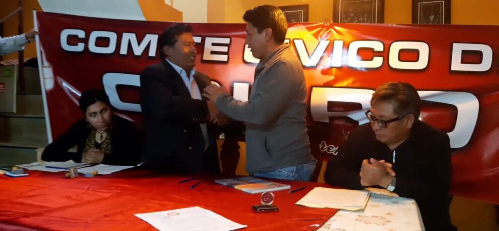 Alianza entre los comités Cívicos de Oruro y Potosí