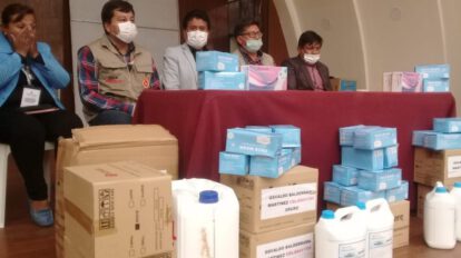 GAMO entrega barbijos y guantes a la prensa