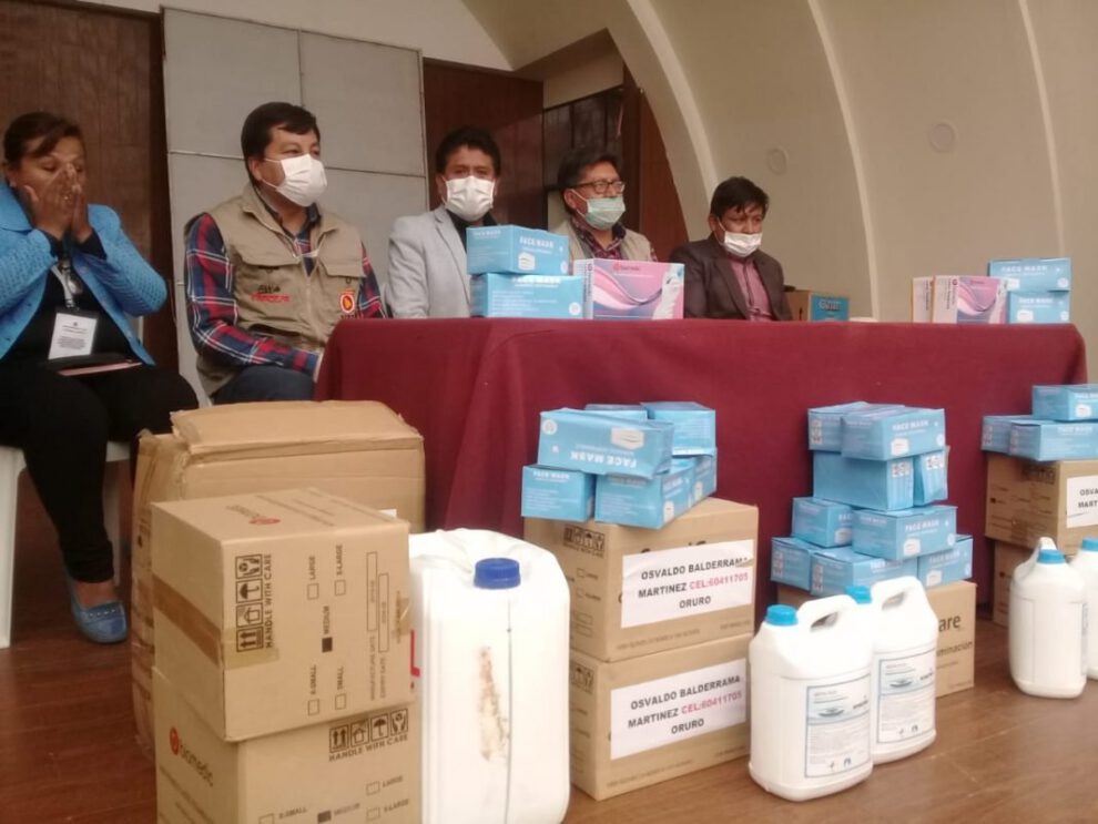 GAMO entrega barbijos y guantes a la prensa