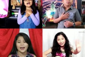Niños invitan a quedarse en casa