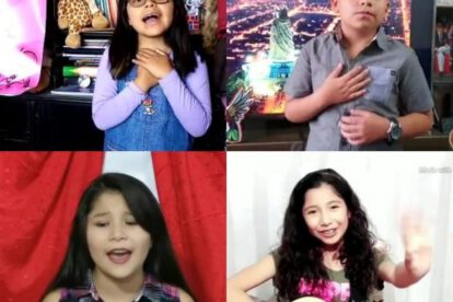 Niños invitan a quedarse en casa