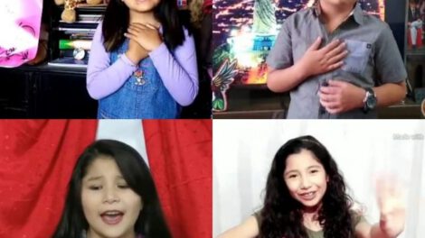 Niños invitan a quedarse en casa